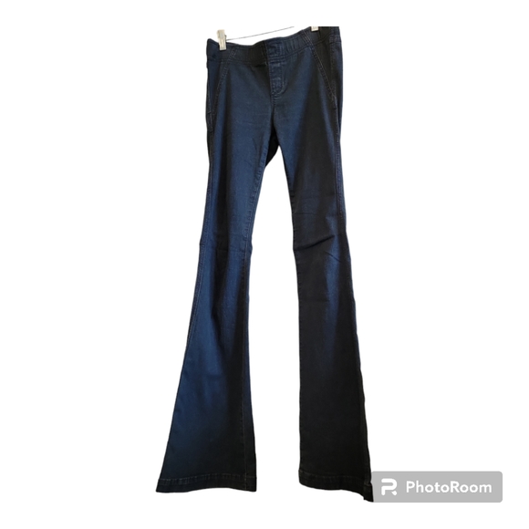 Vintage FREE PEOPLE Pull on Flare Demim Jegging Jeans - Picture 4 of 6